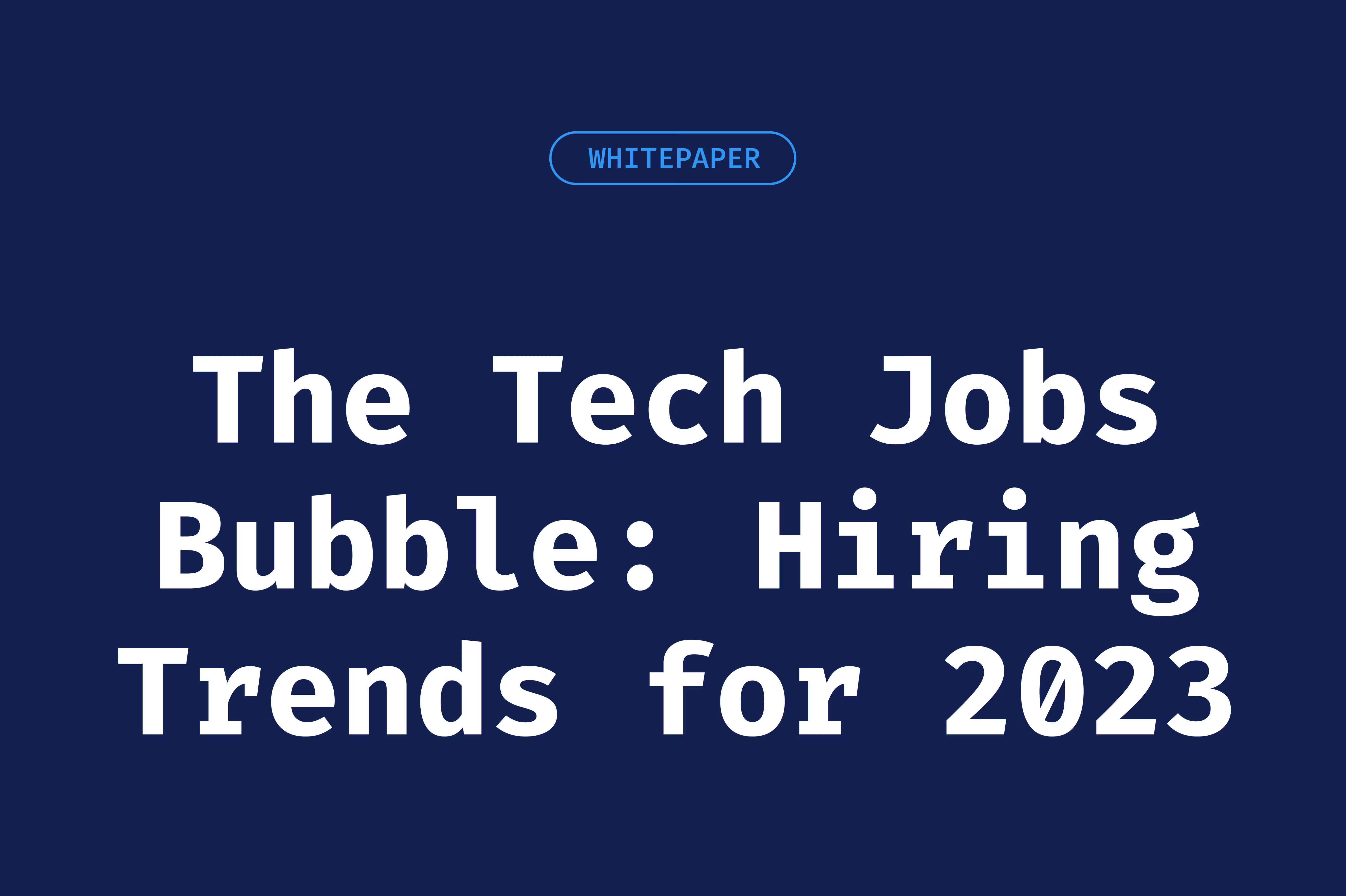 Tech Jobs Bubble